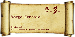 Varga Zenóbia névjegykártya